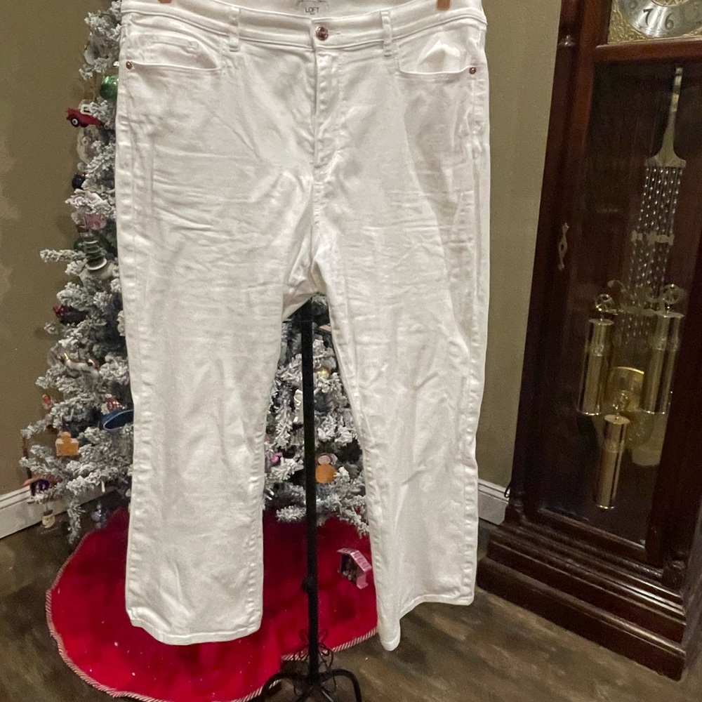 LOFT Cream Denim Pants